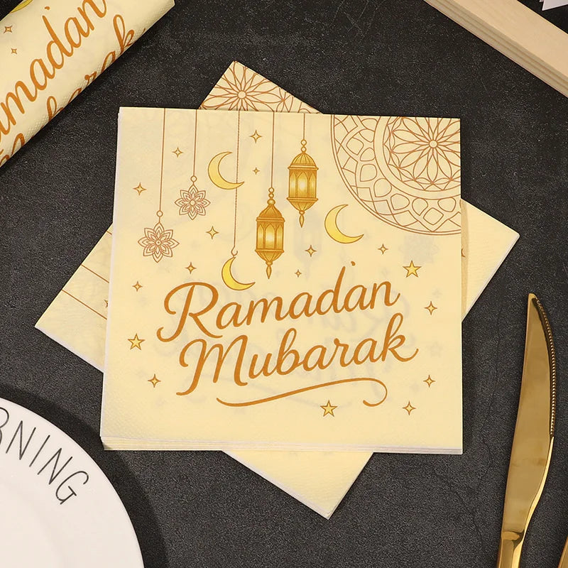 Ramadan Mubarak Luxe Servetten