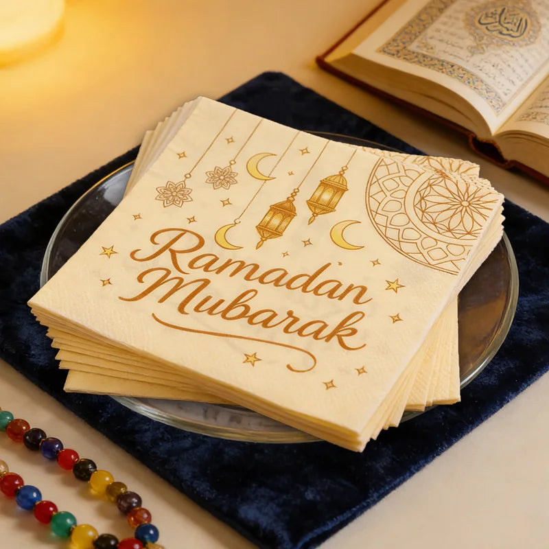 Ramadan Mubarak Luxe Servetten