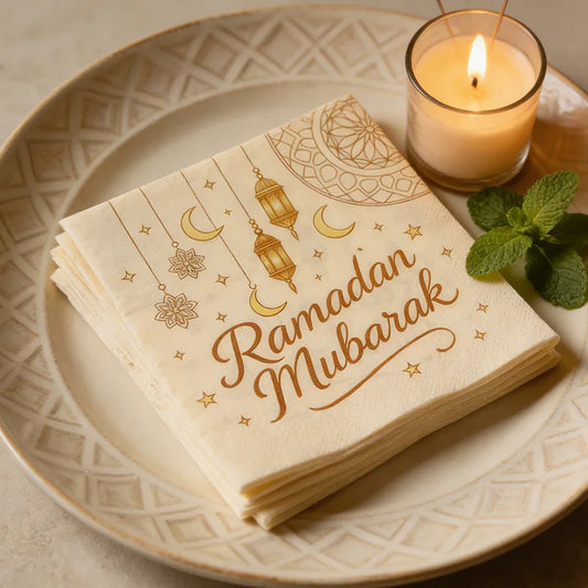 Ramadan Mubarak Luxe Servetten