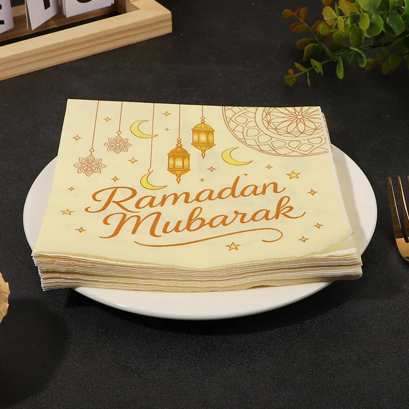 Ramadan Mubarak Luxe Servetten