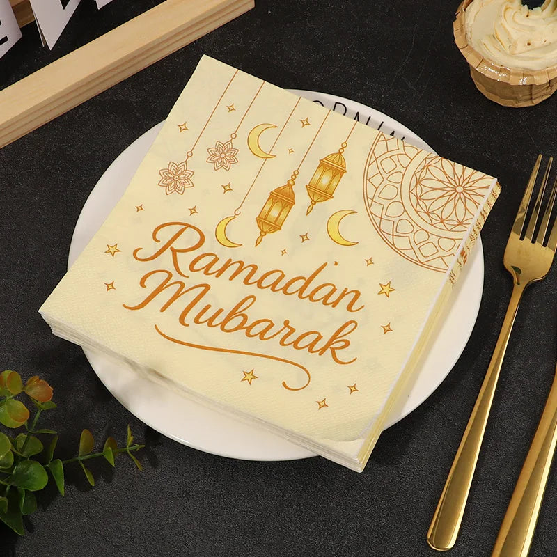 Ramadan Mubarak Luxe Servetten