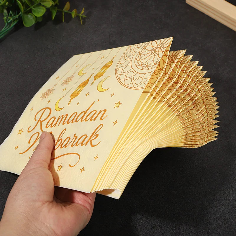 Ramadan Mubarak Luxe Servetten