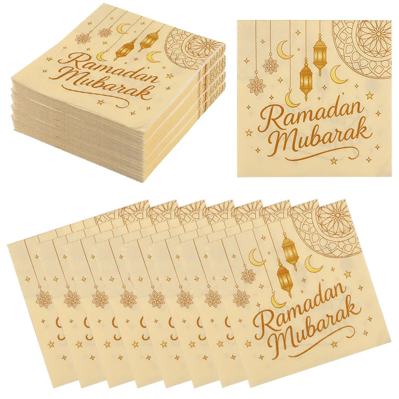 Ramadan Mubarak Luxe Servetten
