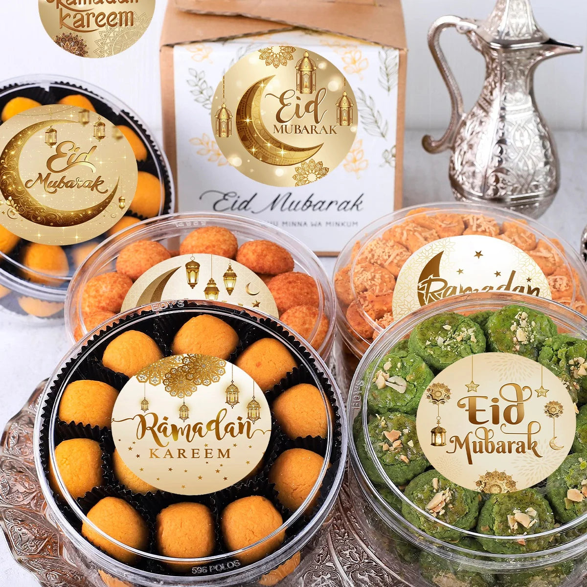 500 Ronde Eid-stickers – feestelijke finishing touch