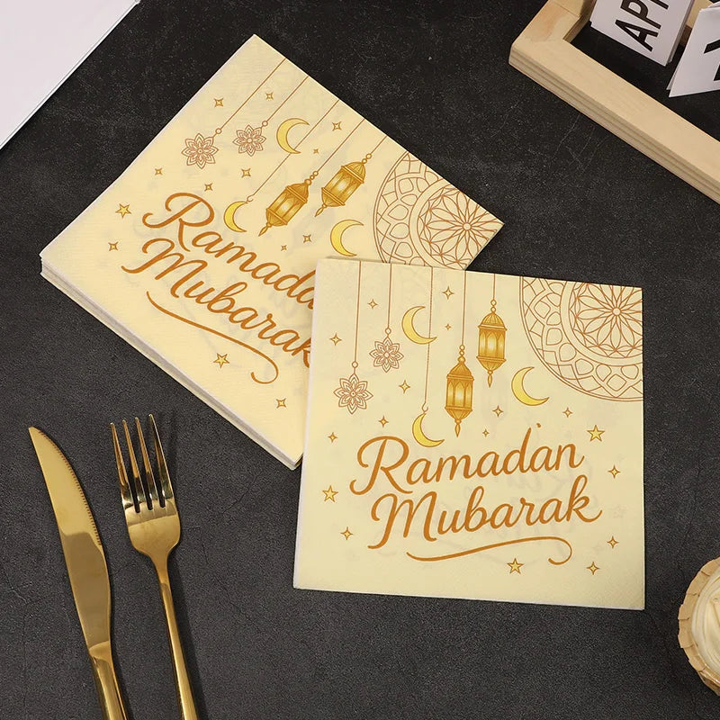 Ramadan Mubarak Luxe Servetten