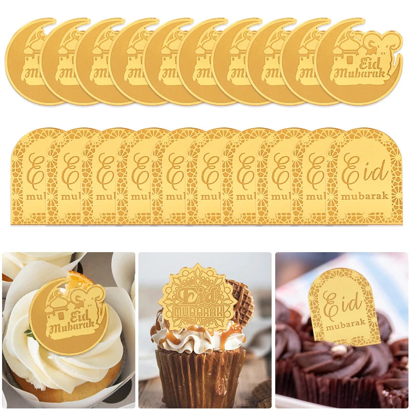 Eid Mubarak Cake Toppers (11 varianten)